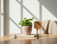 Pink Ornamental Terracotta Pot - Image 2