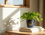 Royal Blue Ornamental Terracotta Pot - Image 4