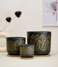 Zen Black Terracotta Plant Pots
