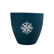 Nautical Compass Terracotta Pot